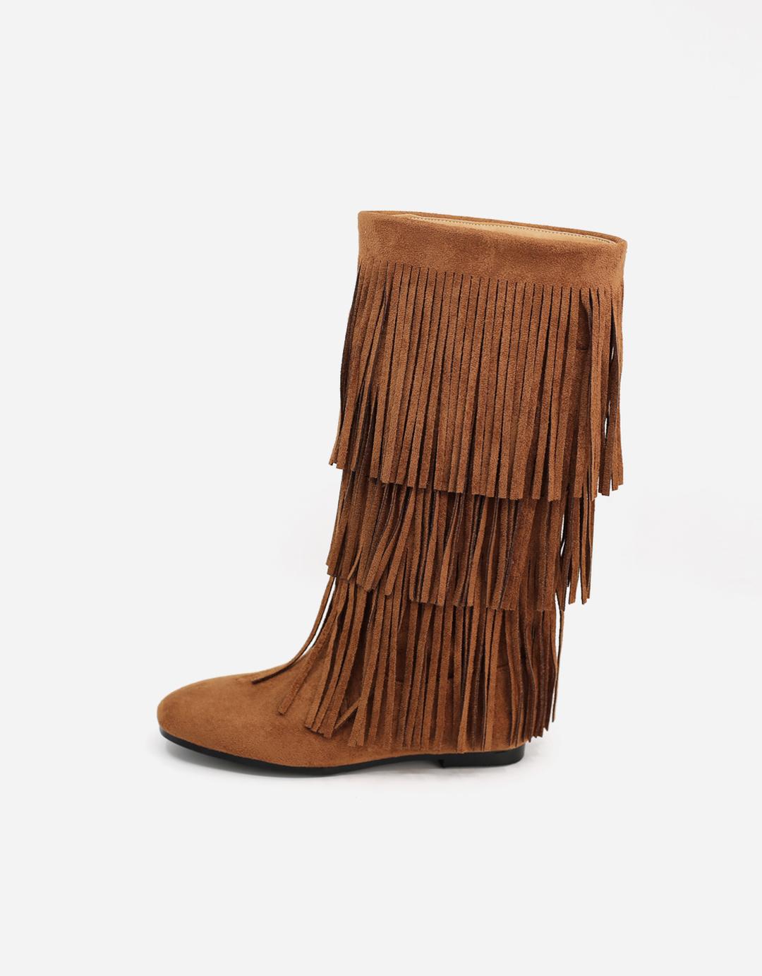 베이스바비 SUEDE TASSEL LONG BOOTS