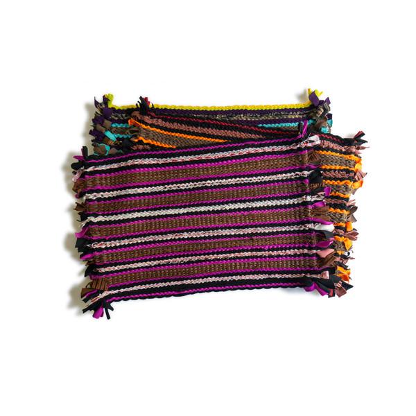 #2 RECYCLED FABRIC FOOT MAT - HAND CRAFTED