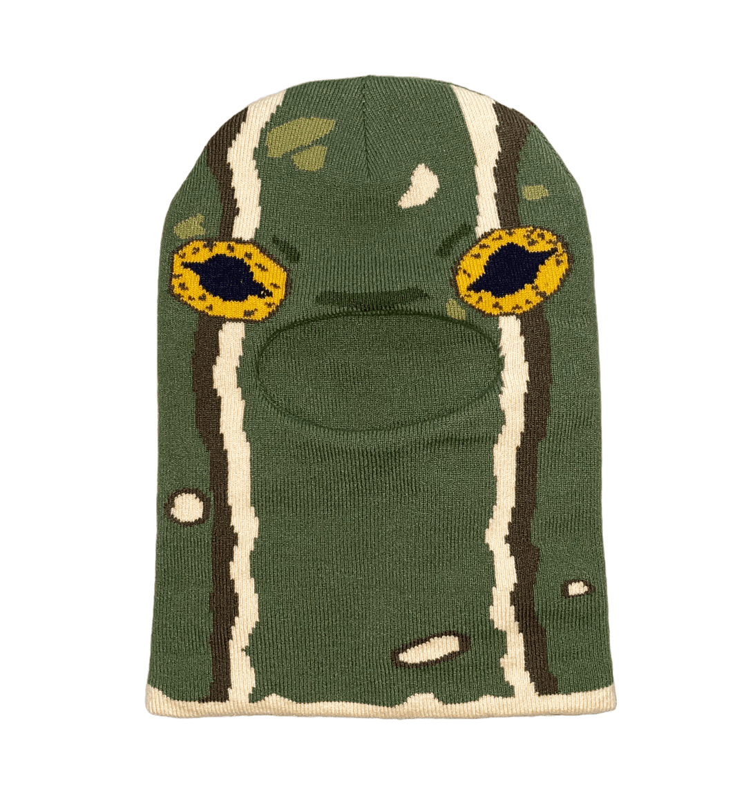 Knit Frog Balaclava - Green Treefrog
