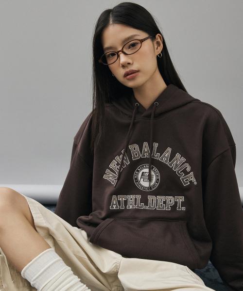 NBN0F41943 / UNI 컬리지 클럽 후드티 (BROWN)
