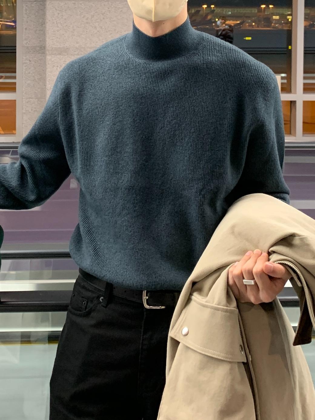 G. Mosco Half Neck Soft Cashmere Knit