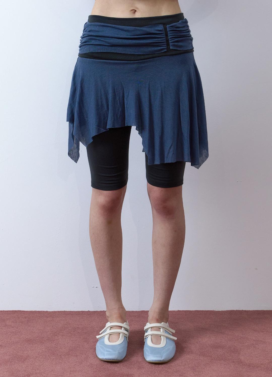 Shirrband Skirt Pants (BLUE)
