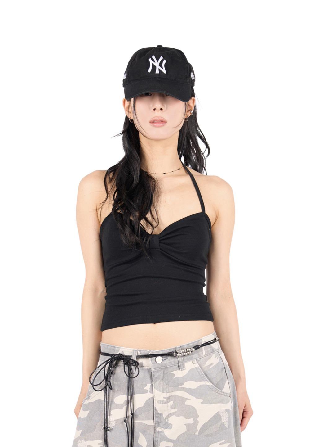 RIBBON HALTER SLEEVELESS