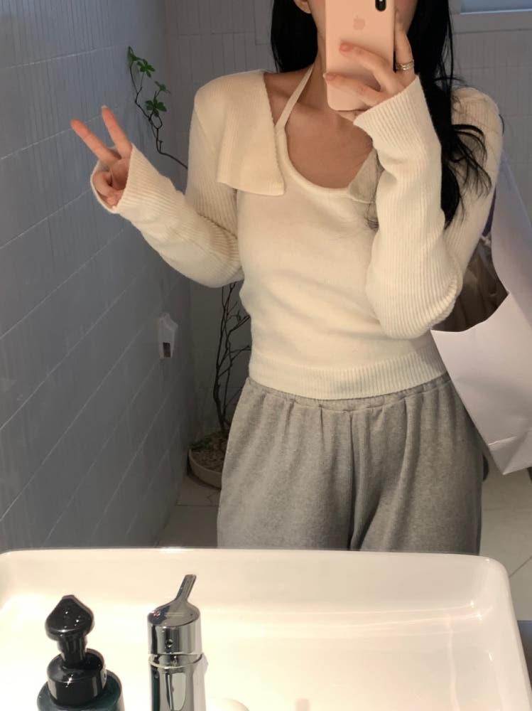 온드 홀터나시 니트뷔스티에