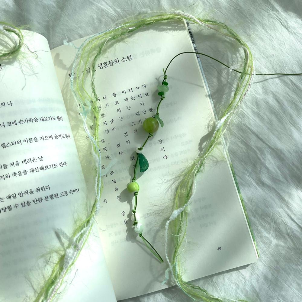 아오리 사과 비즈 끈갈피