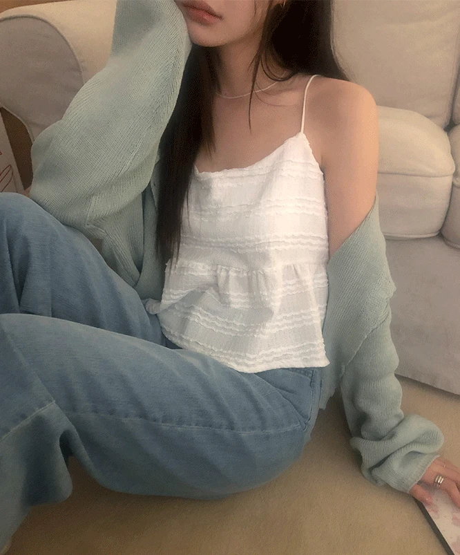 [당일발송] 사비 뷔스티에 블라우스 (2color) 휴양지룩/나시블라우스/데이트룩/