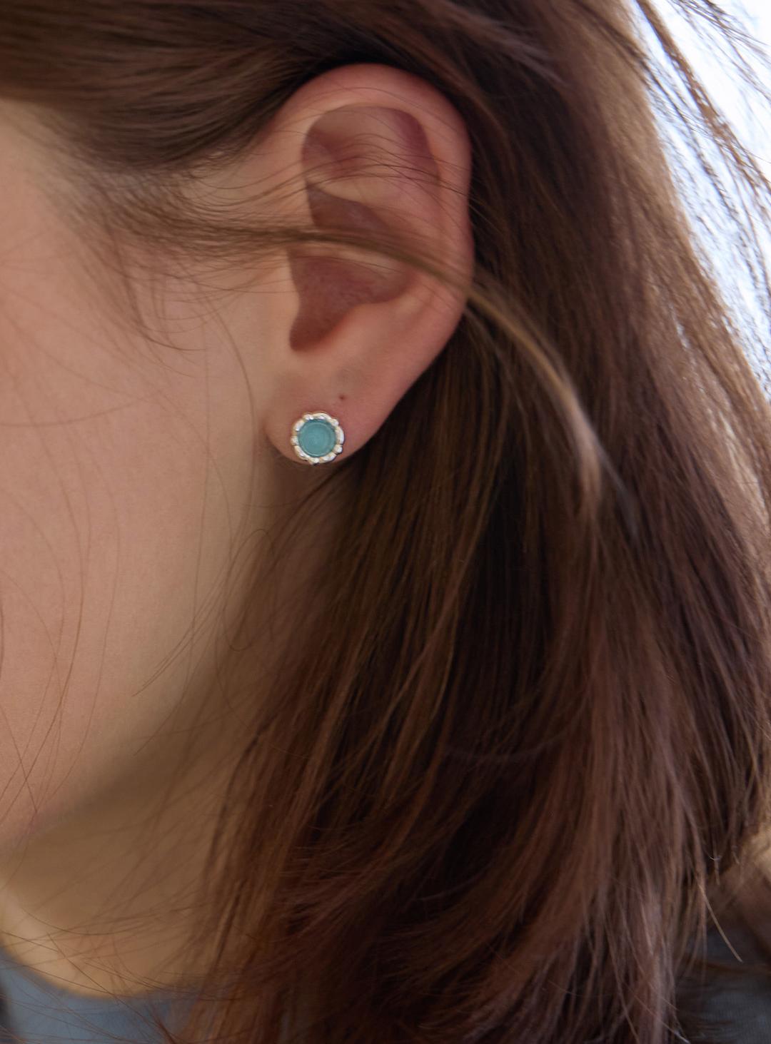 [송지효착용][실버925] 뉴아쥬 파스텔 귀걸이