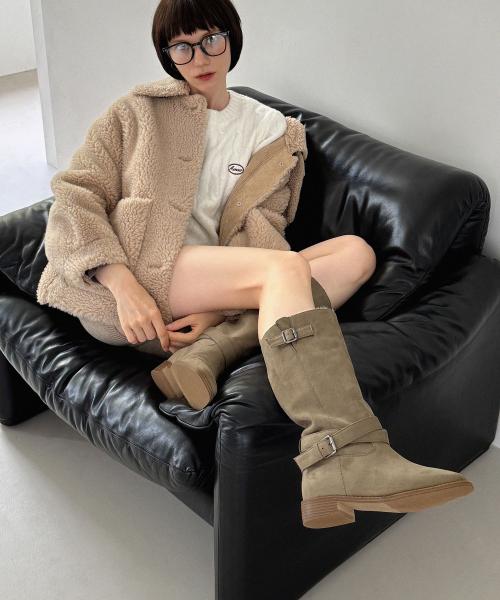 Loel 버클 스트랩 웨스턴 2TYPE 부츠(미들,롱)(3cm)_AOL116(M) / AOL118(L)  l 3colors