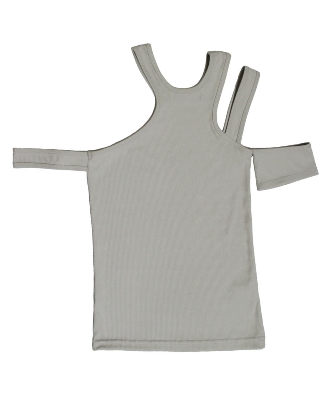Unbalance Ring Hole Sleeveless_Light Grey