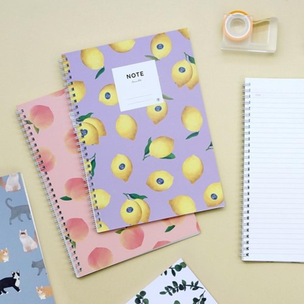 건망증 러버블 유선 스프링노트v2 (라인노트)