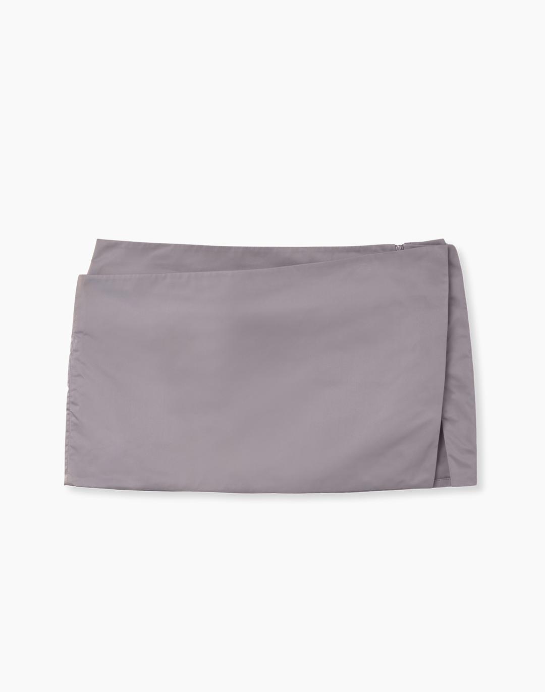 MINI WRAP SKIRT (LAVENDER GRAY)
