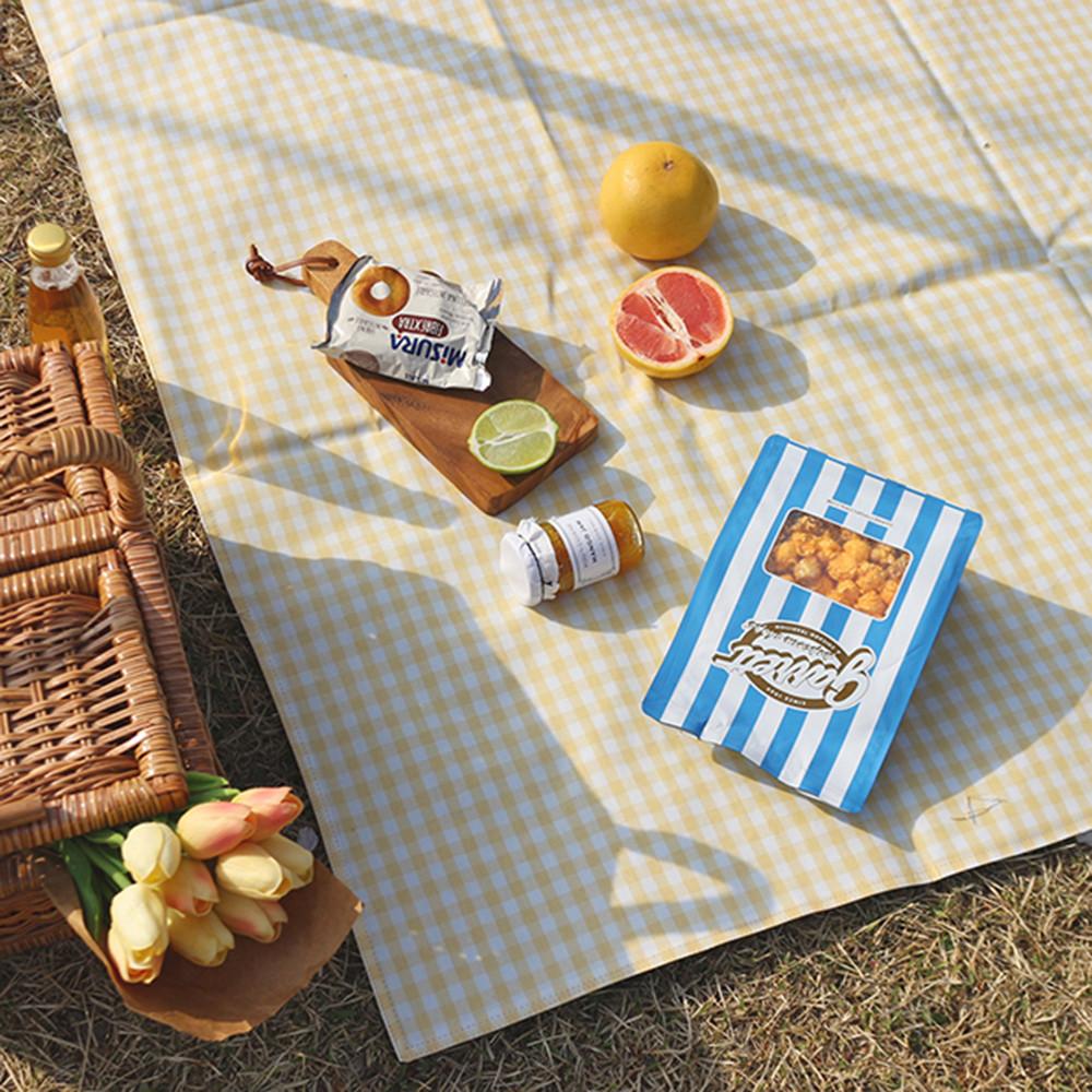 맨드롱 방수 피크닉 매트 소풍 캠핑 돗자리 단면방수 옐로우캔디 S