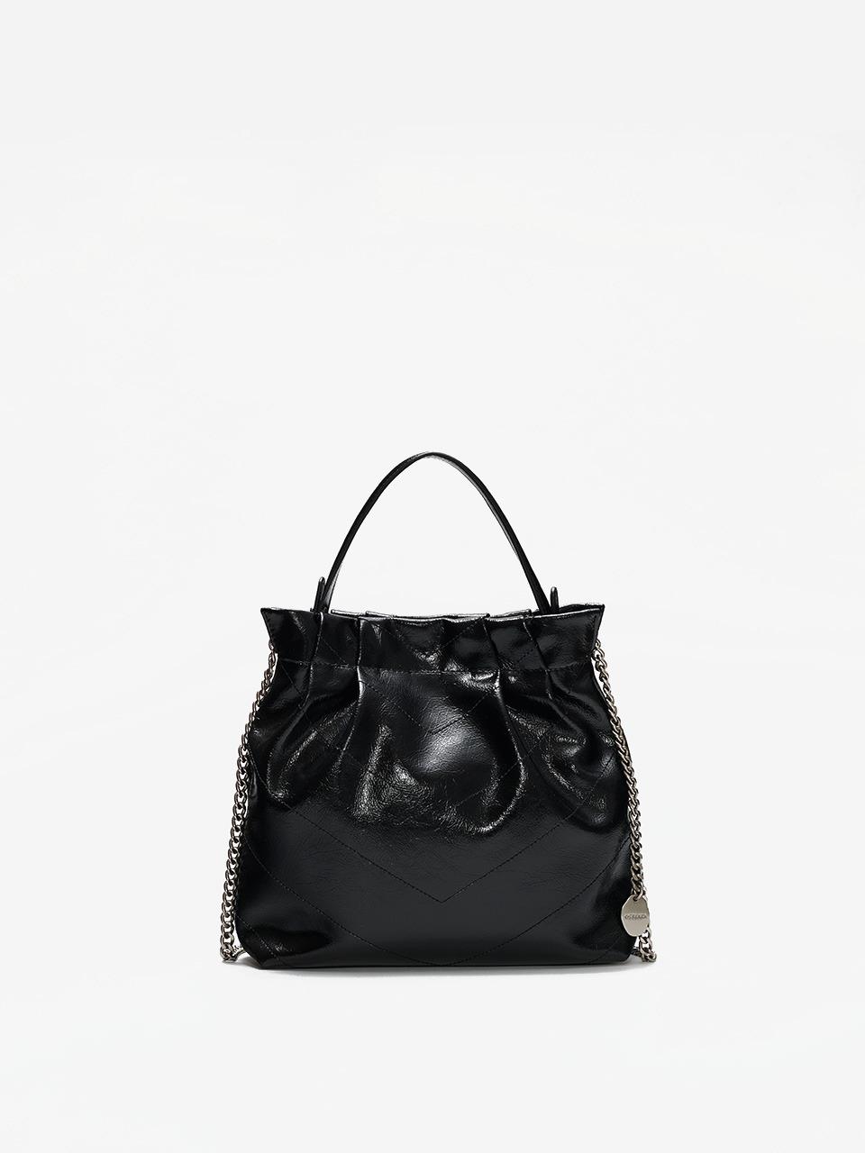 Knot Draw Sholder Bag Black