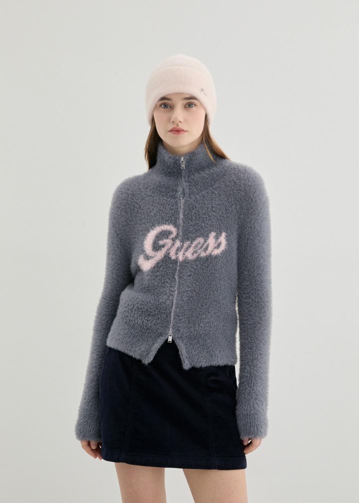 여성 guess로고 날개사 집업_GREY - 게스코리아