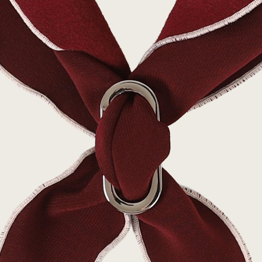 도기 스카프 버건디