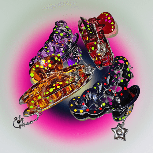 Trippy dot hairpin (4color)