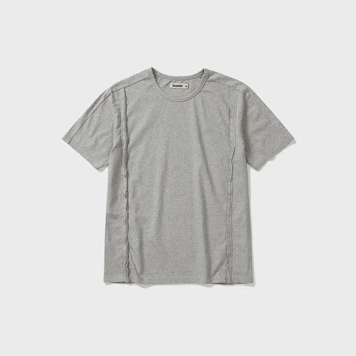 Fiddlehead half T-shirts / Melange gray