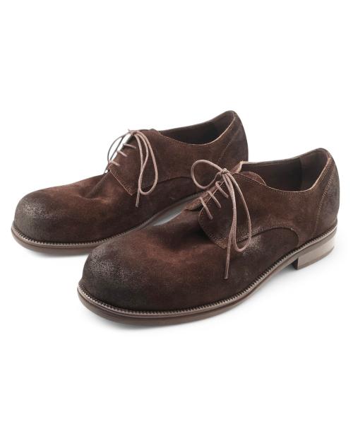 우든 스웨이드 더비 슈즈 브라운