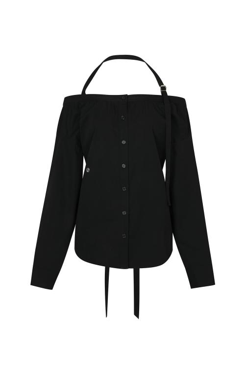 SARA HALTER SHIRT black
