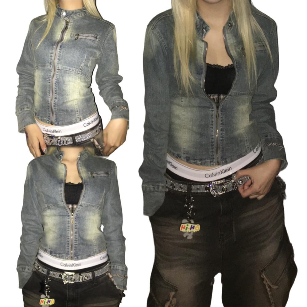 워싱 데님 슬림 청자켓 집업 (1color)