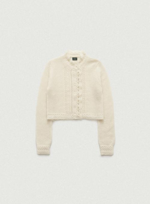 Hale Frill Mohair Cardigan_Ivory