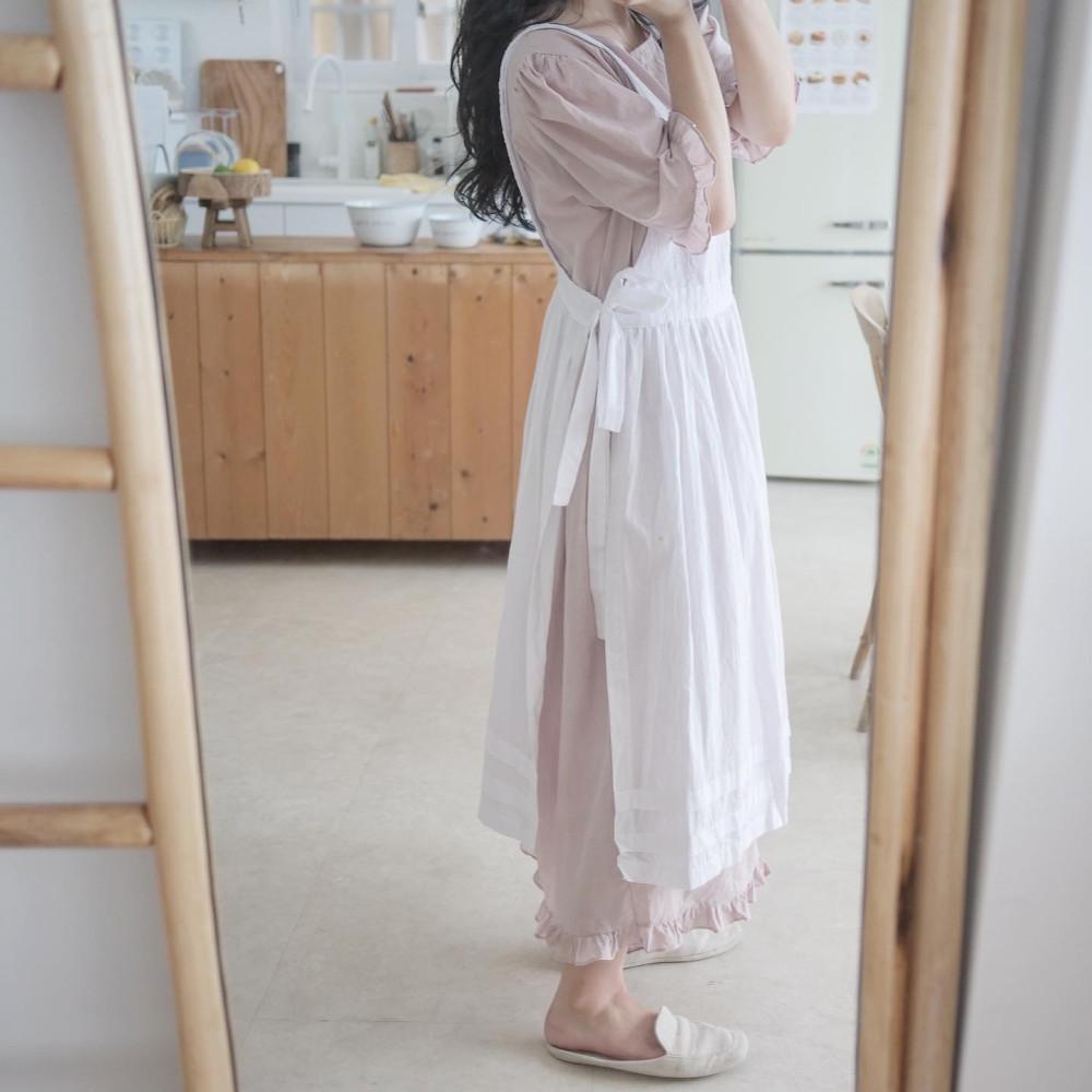 (homecafe look) 파운드 에이프런 원피스 / 홈카페 / 꽃집 에이프런 / 홈카페룩