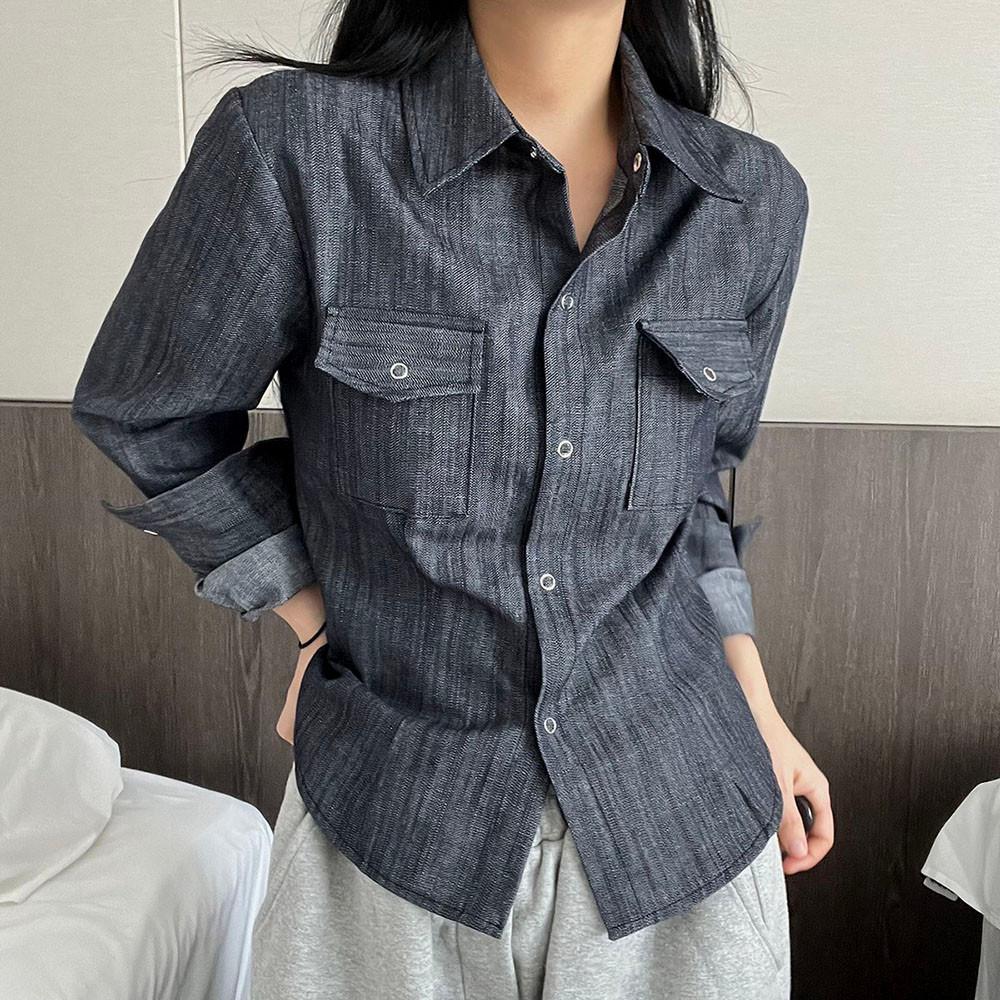 margaret dart snap shirt 마가렛 다트 스냅 셔츠 (2color)