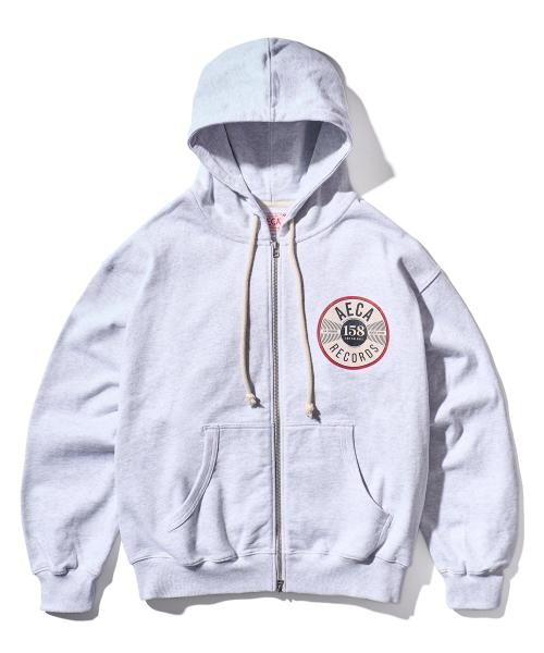 에이카화이트(AECA)  AECA RECORD ZIP UP HOODIE-LIGHT GREY - 사이즈 & 후기 | 무신사