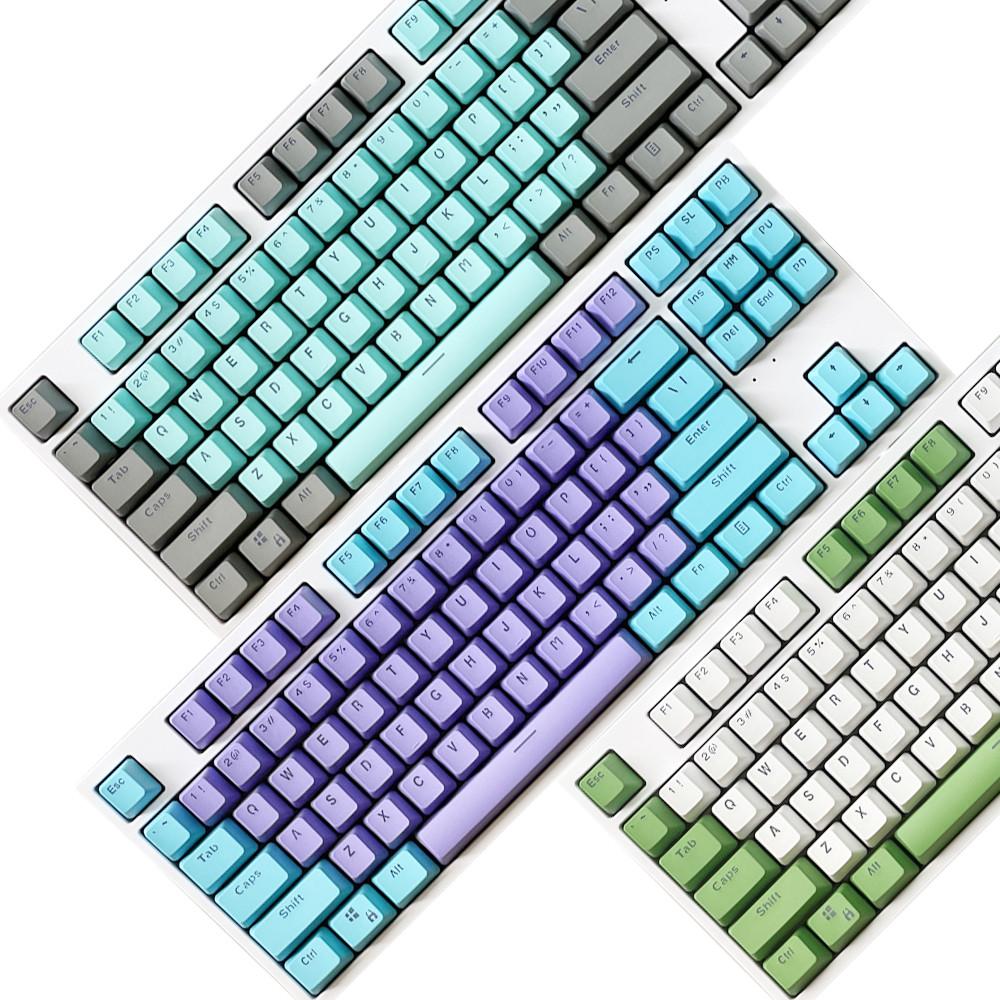 기계식 키보드 104키 LED투과 키캡 PBT OEM 이중사출 2컬러조합