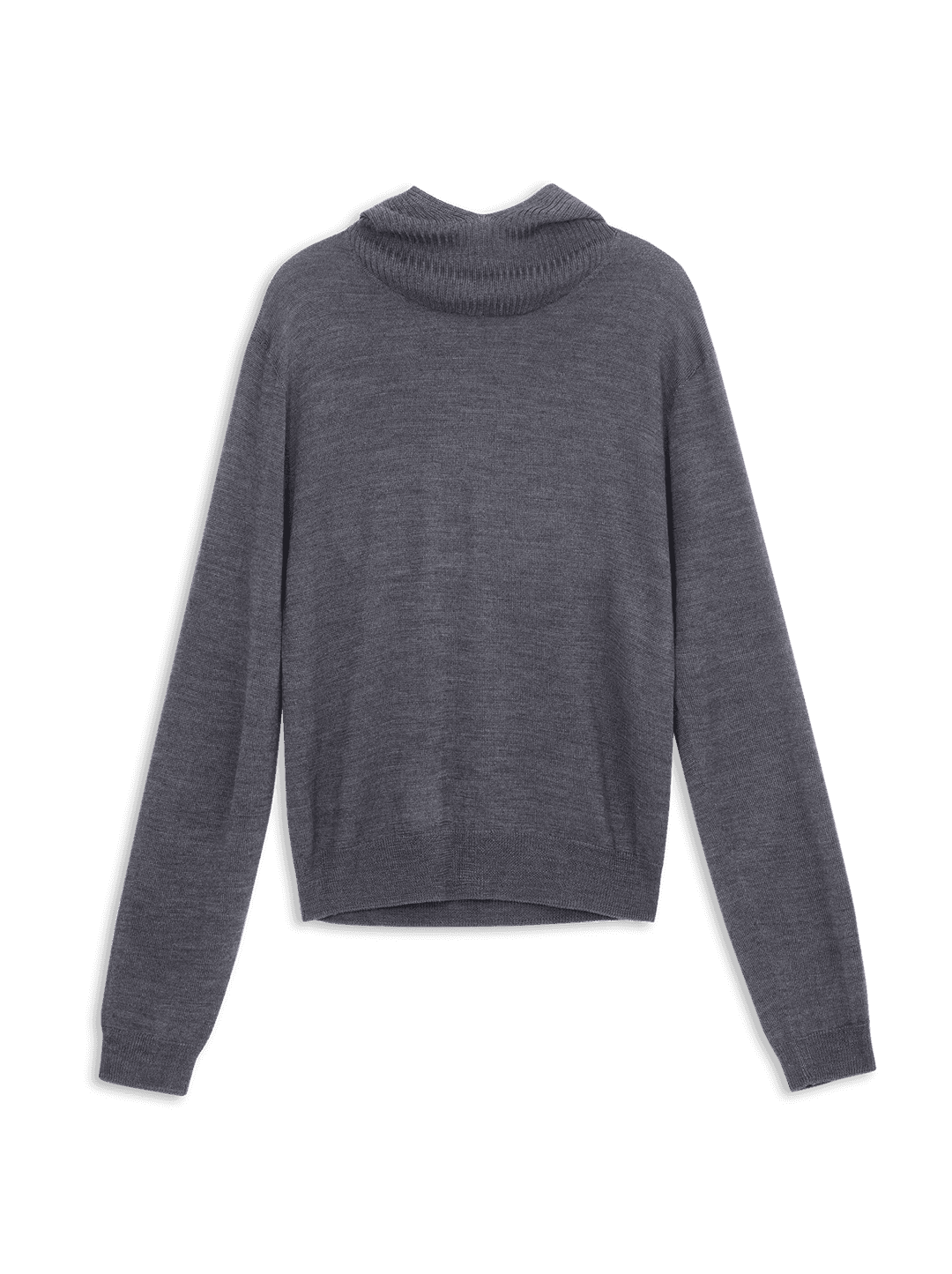 RIBBED HOODIE KNIT (GREY)