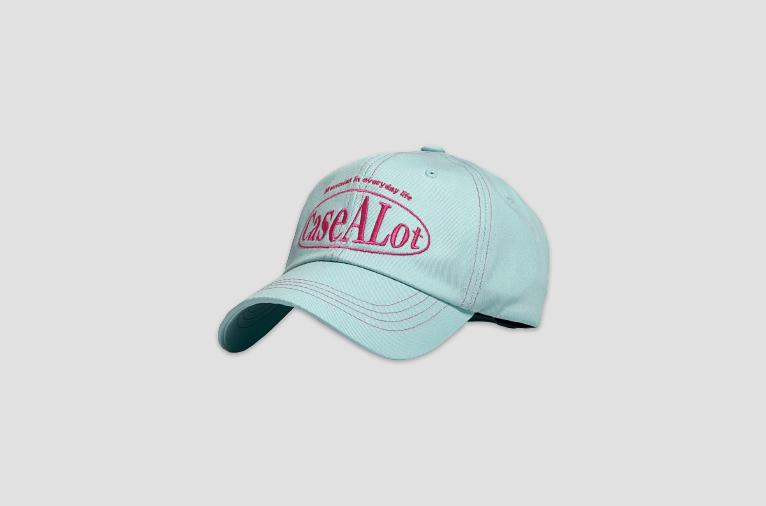 [케이스어랏] Circle logo ball cap - Pastel blue