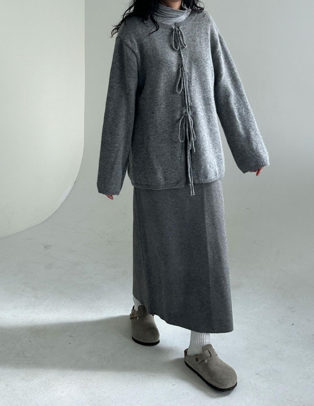 2-way ribbon knit cardigan