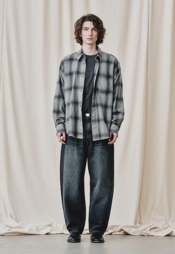 Marieta Ombre Check Shirts_ Charcoal
