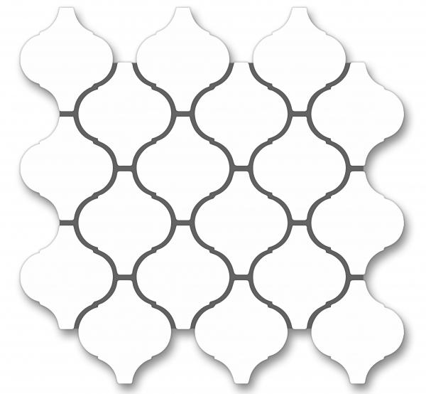 REGNO 레그노 AL-01 알라딘 화이트 [280X246] 모자이크타일 호리병타일 무광