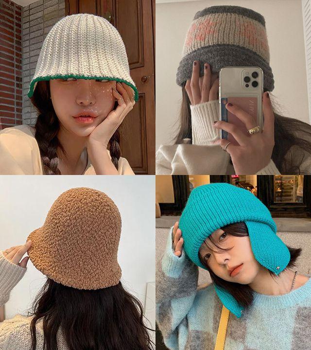 [겨울준비] 핏GOOD 핫한 인기 양털 퍼 벙거지 버킷햇 모자