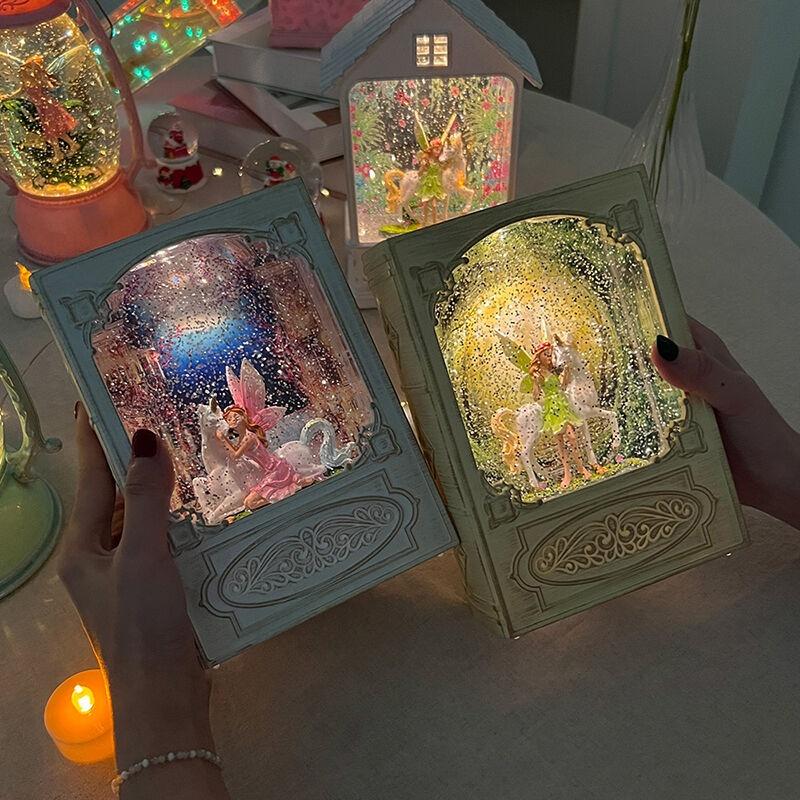 빈티지 책모양 오르골 멜로디 인테리어 워터볼 2타입