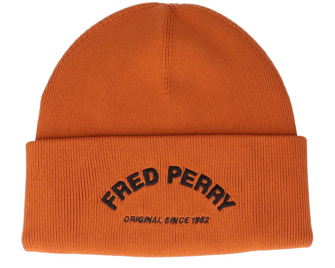 Arch Branded Beanie Burnt Clay Cuff - Fred Perry