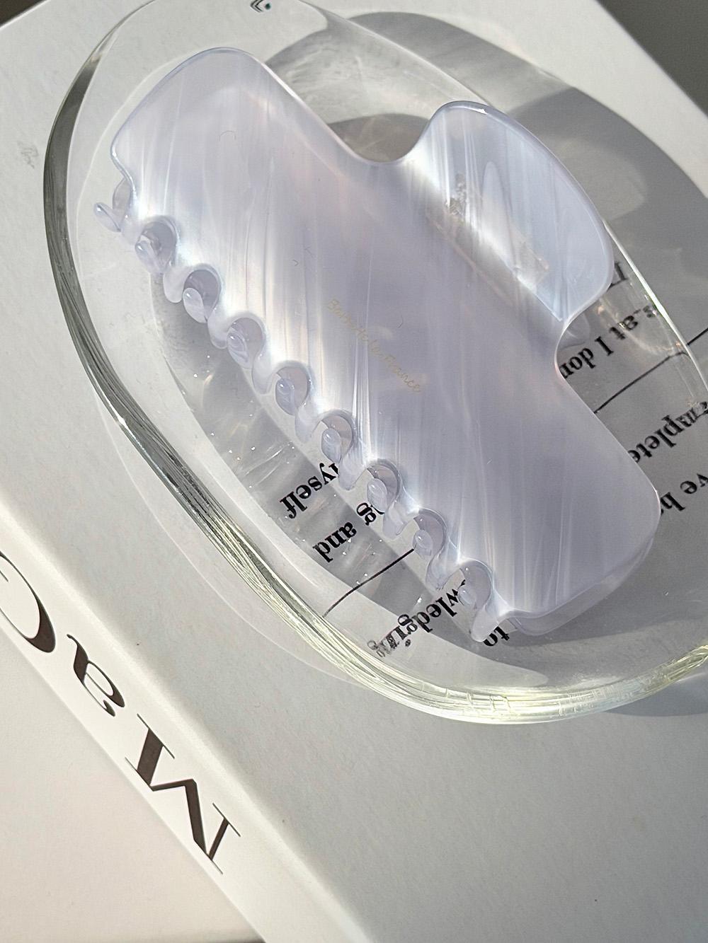 Silk lavender hair clip