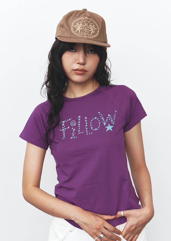 FILLOW glitter top purple