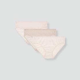 [JAJU/자주] 여 코튼 클로버 힙허거 팬티 3매_베이지