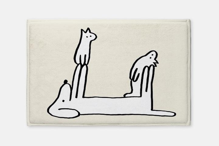 Wan 작가, 선으로 표현한 드로잉 작품, lazyyy weekend 발매트