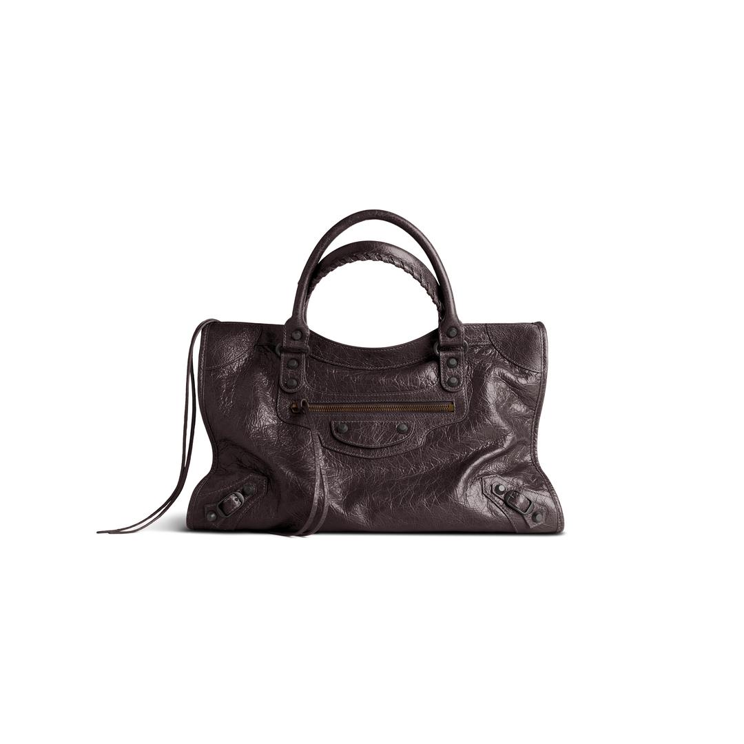 여성 르 시티 백 미디엄 브라운