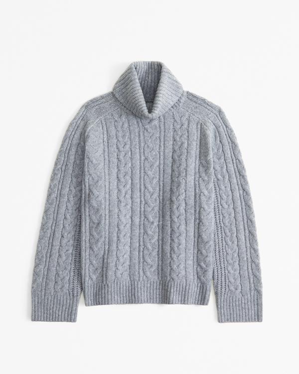 Cable Knit Turtleneck Sweater