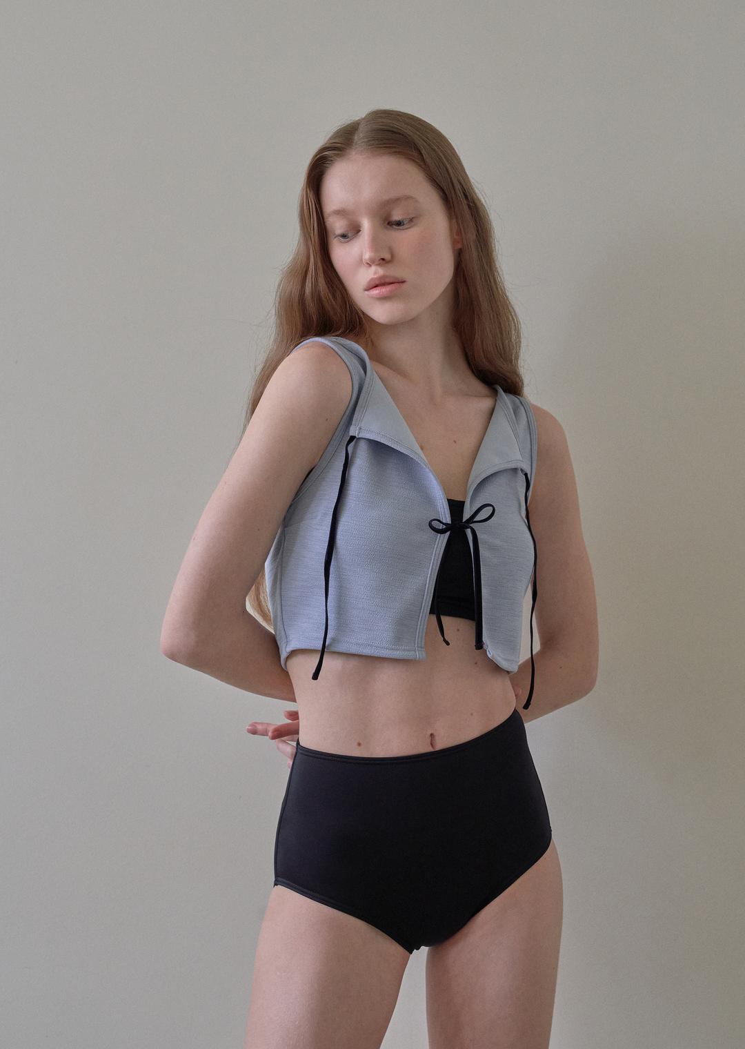 Ribbon Cardigan Set - Baby Blue 리본 가디건 세트 - 베이비블루