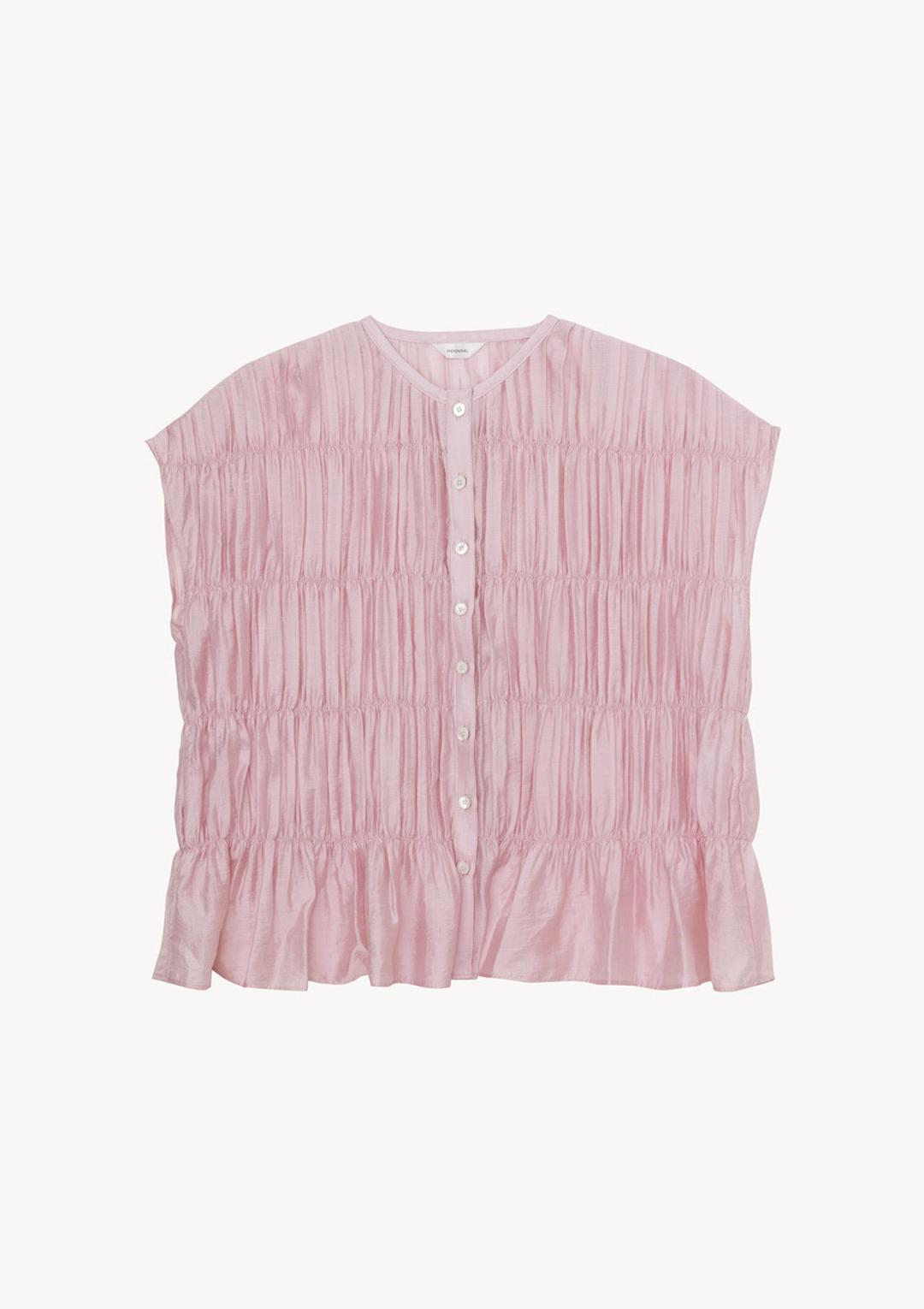 Hermoso Shirring Blouse in Pink