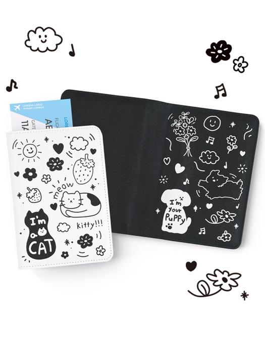 드로잉 해킹방지 여권 케이스 (Just4you Drawing Rfid Anti-Skimming Passport Case)