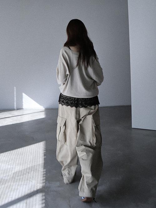 hoody cargo pants, 2color