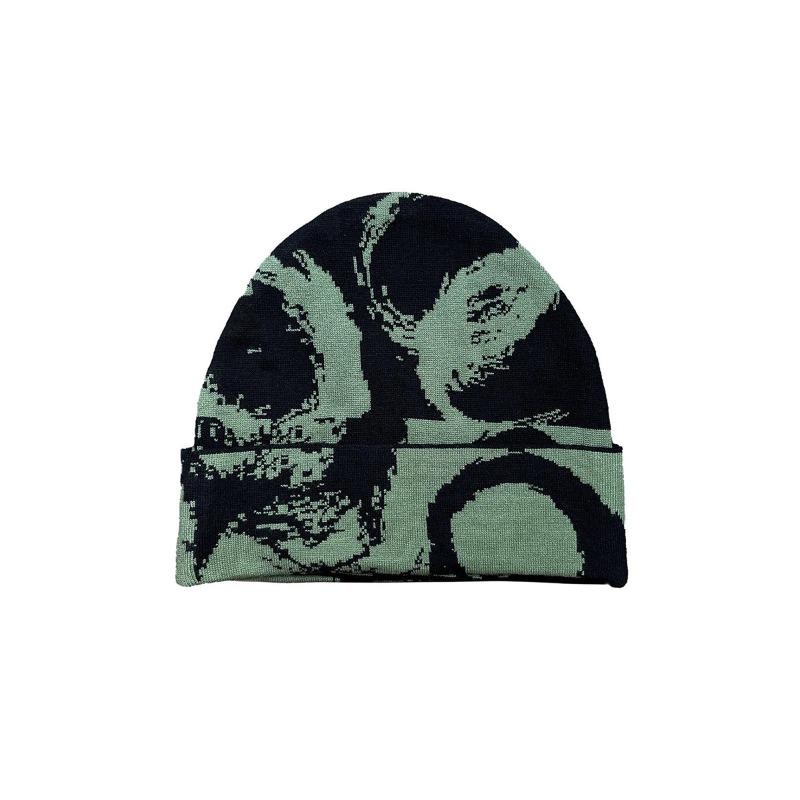 [AYINTOAYIN : 아인투아인] FACES 02 reversible beanie khaki green & black