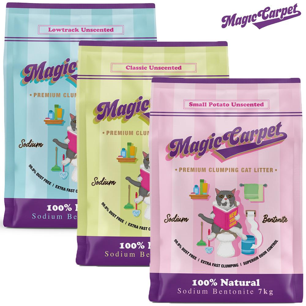[매직카펫] 먼지없는 고양이모래 7kg X 3개 세트