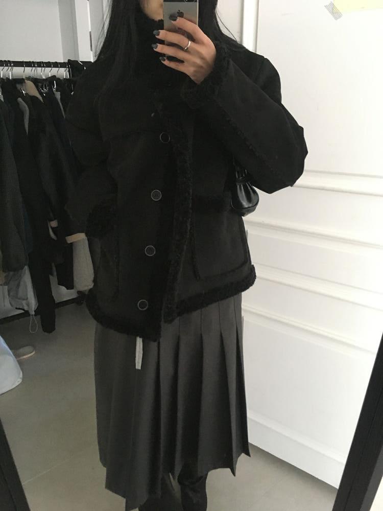 양털 스웨이드 무스탕 (2color)